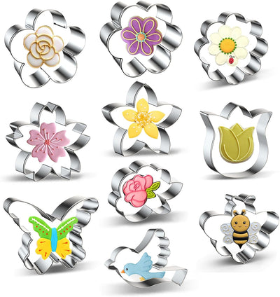 Set 10 cortadores galletas acero inox 3pulg