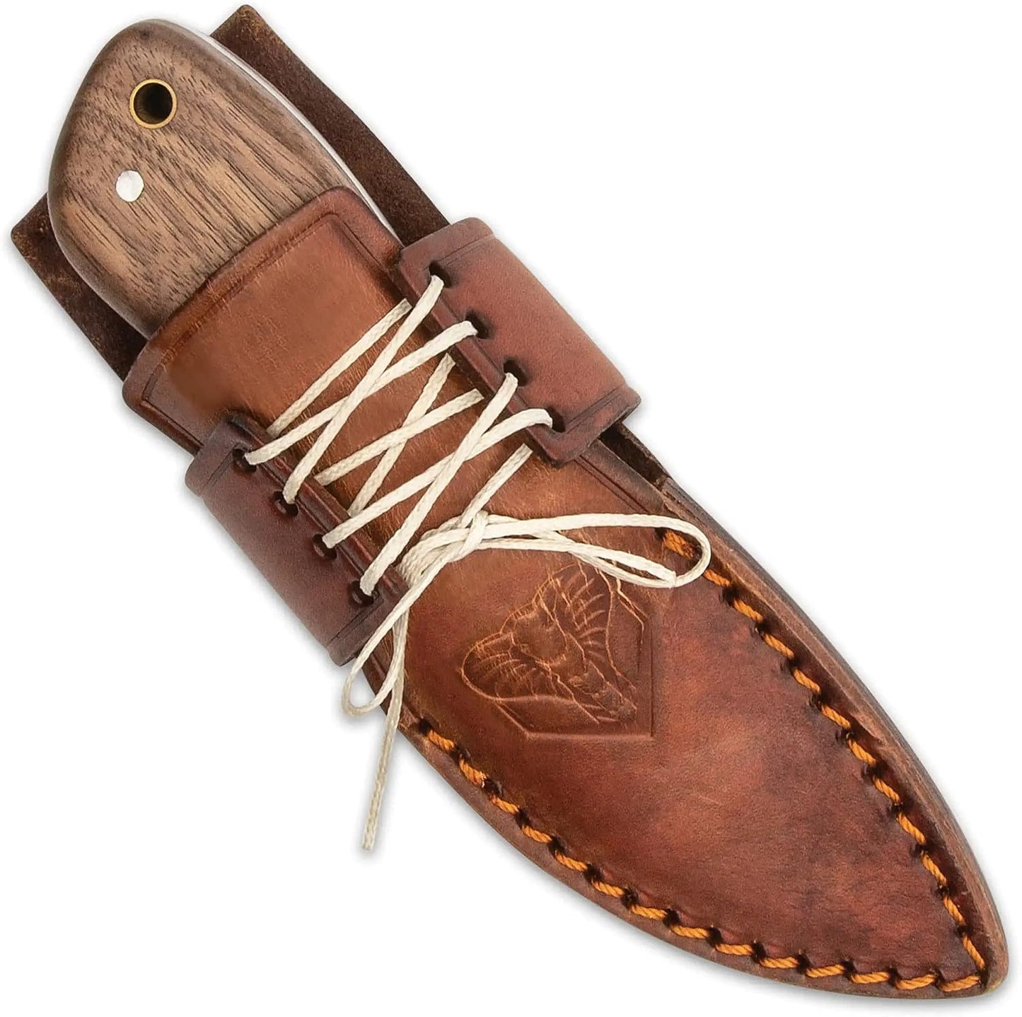 Cuchillo acero carbono mango madera 6 3/8pulg