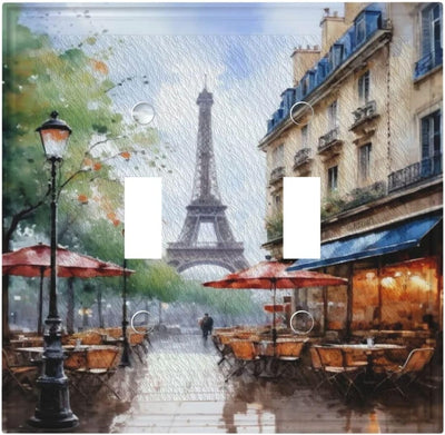 Cubiertas decorativas interruptor arte de París 5x4.9pulg
