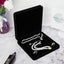 Caja terciopelo para joyas collar pulsera anillo negro