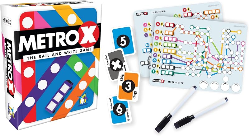 Set ferrocarril y escritura Metro X