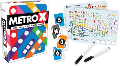 Set ferrocarril y escritura Metro X