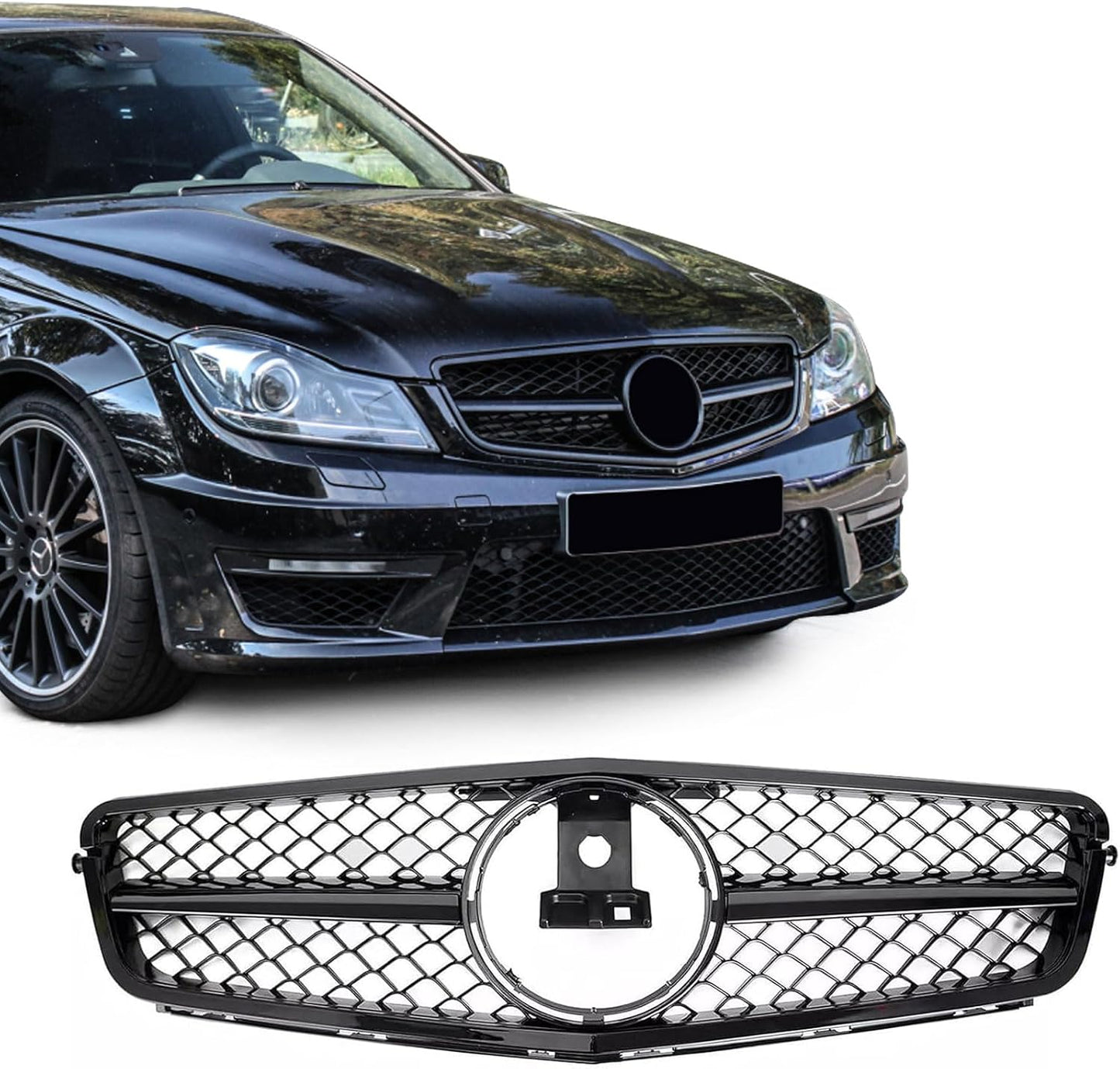 Parrilla delantera Mercedes W204 Clase C 08-14 estilo AMG