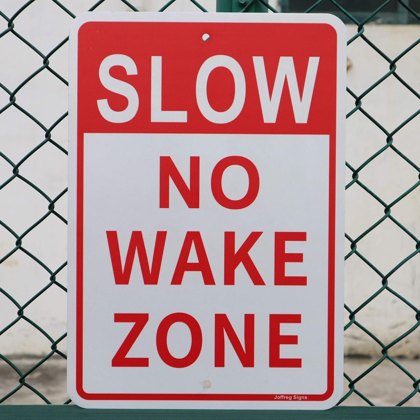 Señal Slow Down aluminio reflectante 17x12" uso exterior