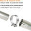 Tubo escape acero inox 2.5pulg 2 pies con abrazadera
