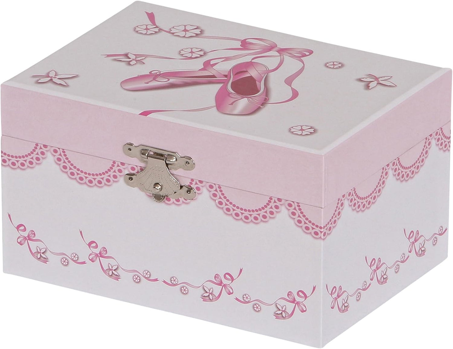 Joyero musical para niña color rosa 6x4x3"