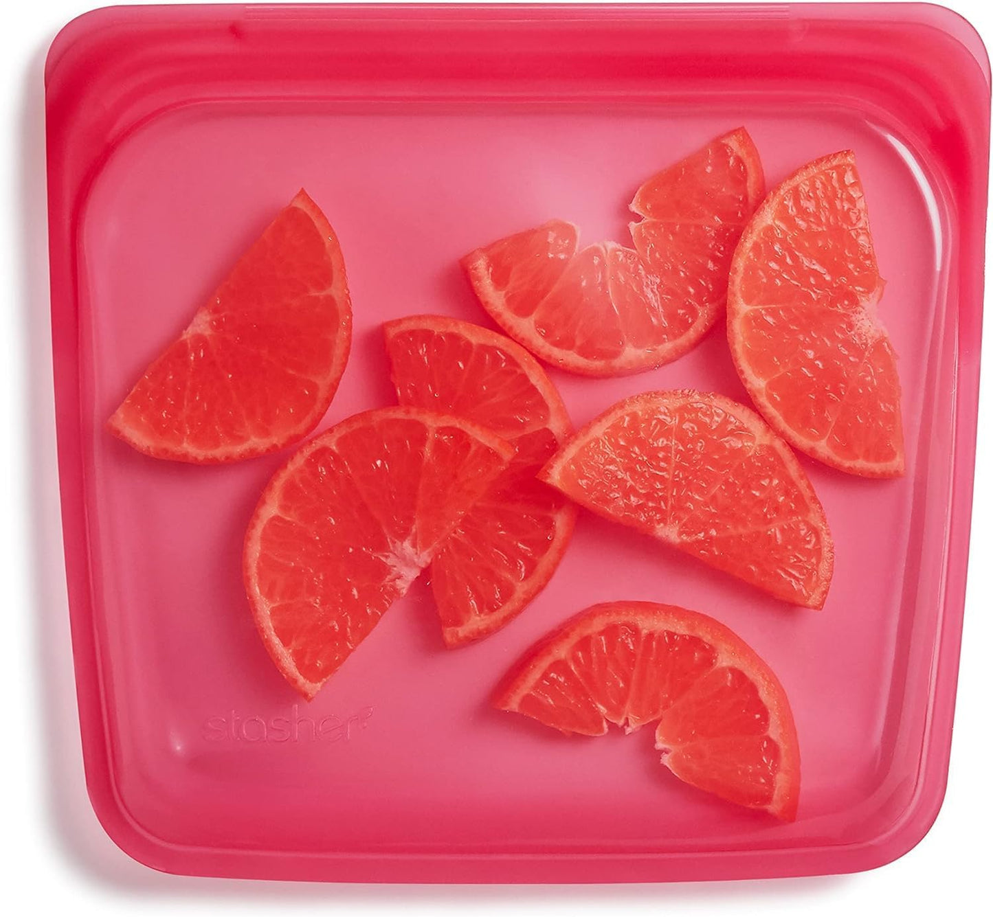Bolsa silicona reutiliz. para bocadillos frambuesa