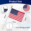 25 Banderas Americanas en Palo 4x6pulg Colores Resistentes