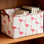 Cesta almacenamiento rectangular plegable con asas