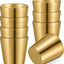 8 Vasos Aislados Acero Inox 5.9oz Doble Pared Dorado