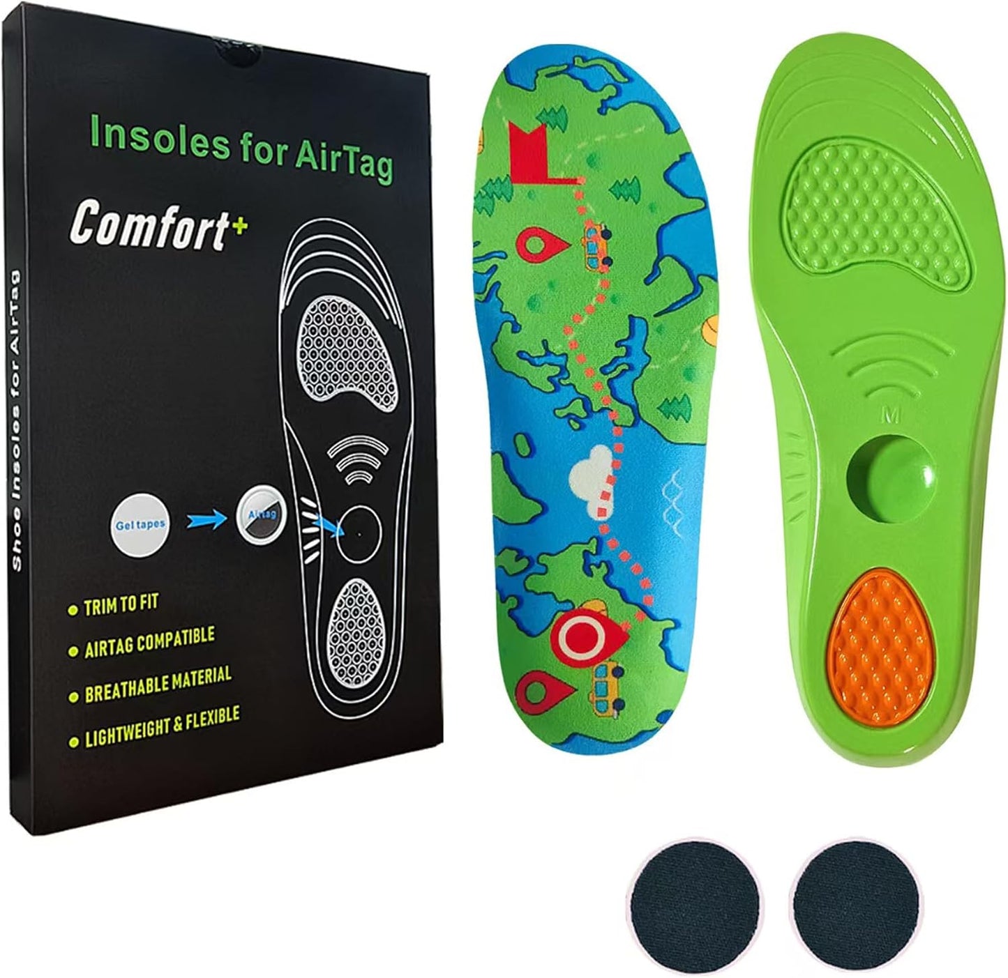 Fundas rastreador Airtag comp niños y adultos verde XS