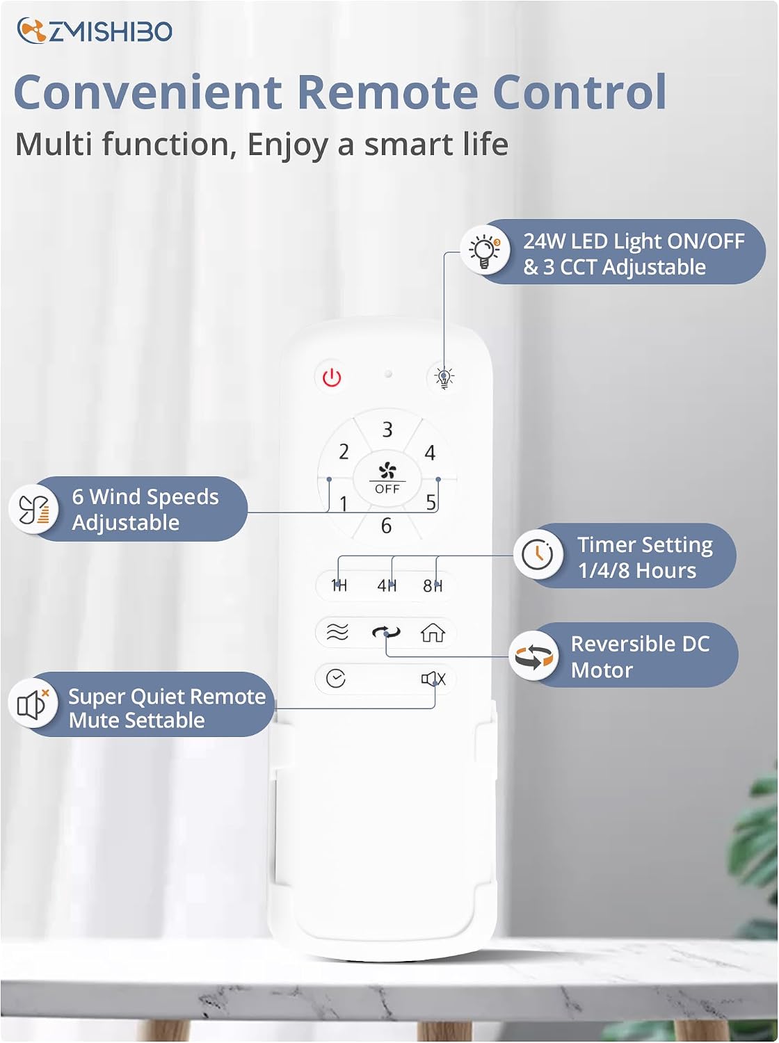 Ventilador techo 80pulg níquel cepillado luces control