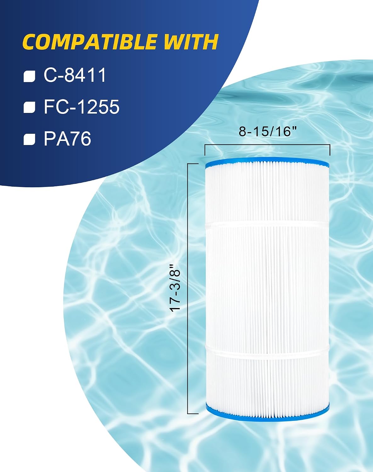 Cartucho filtro piscina comp Hayward CX760RE Unicel C-8411