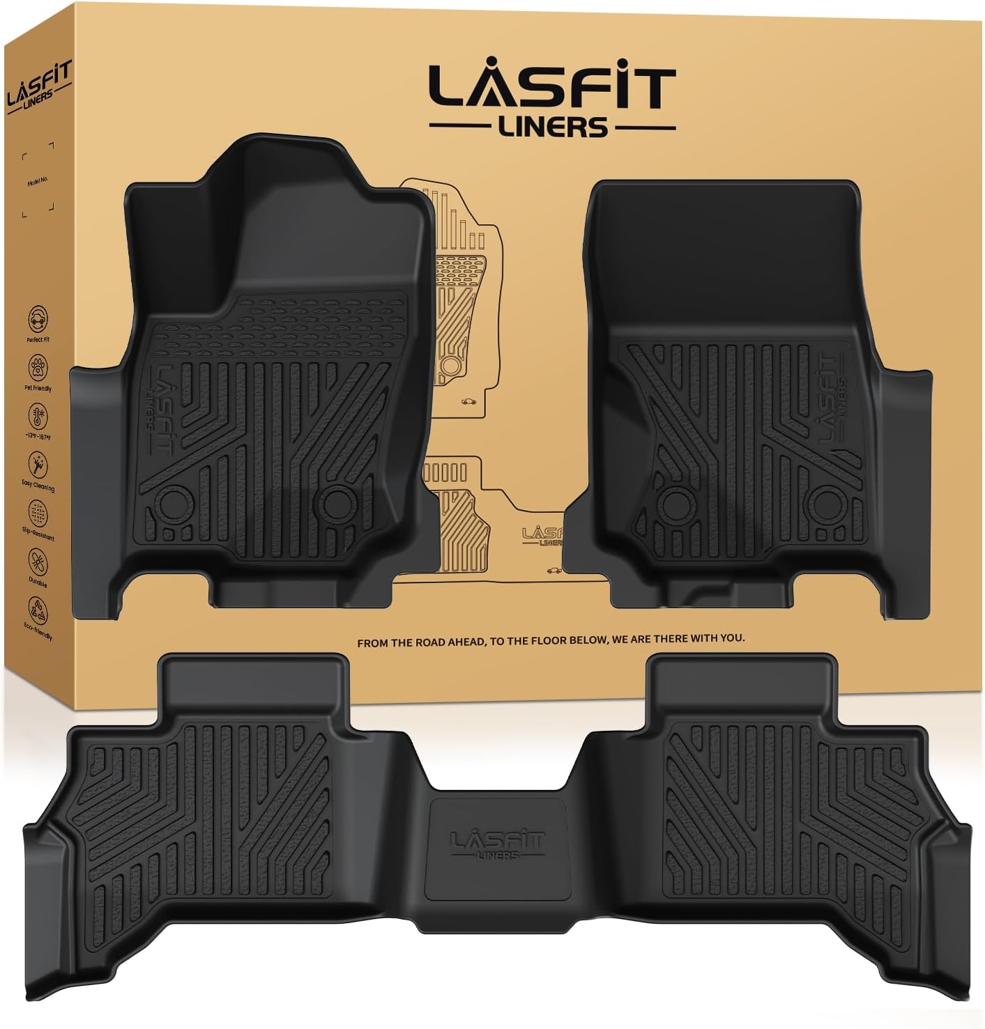 Tapete elastómero termoplástico para 2 filas auto color