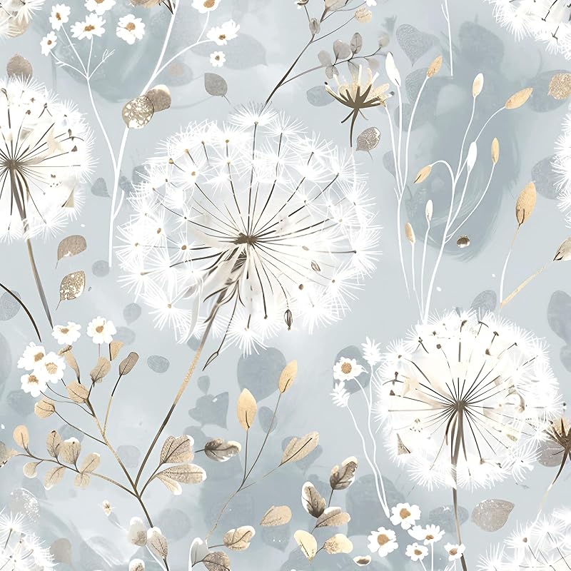 Papel tapiz floral 16.9x590.5" vintage bohemio