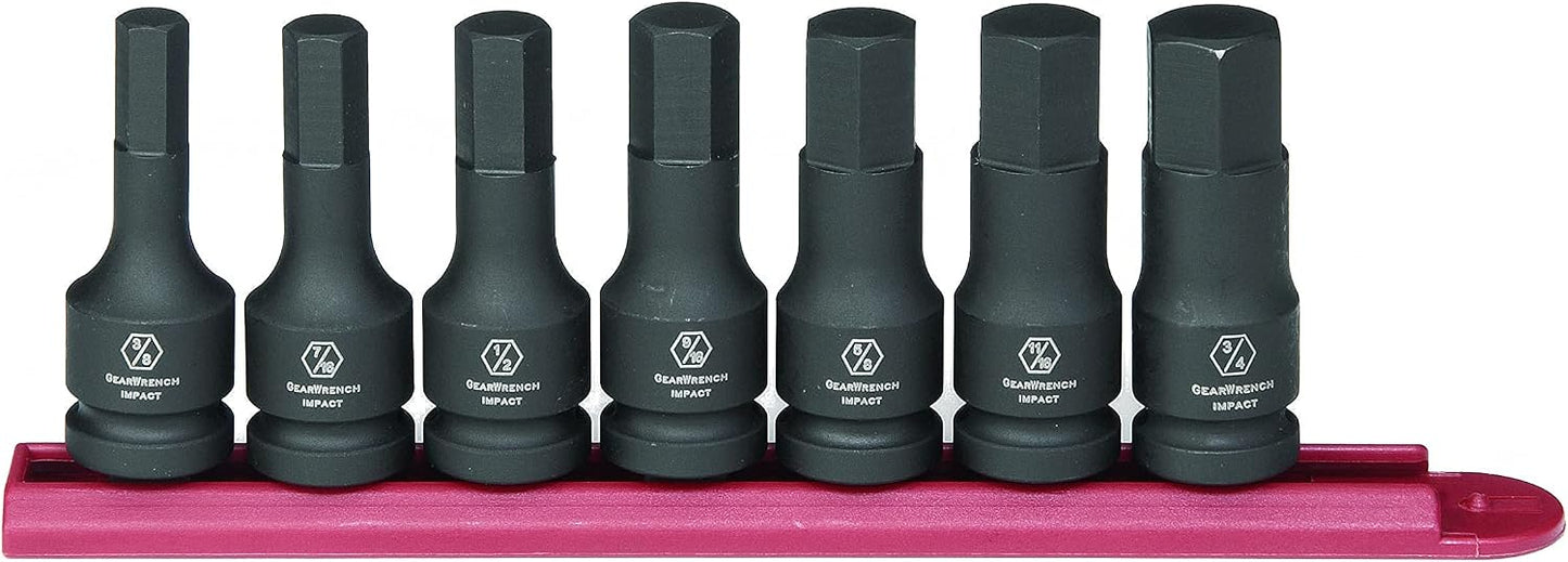 Set 7 Dados SAE Hex 1/2 Impacto GEARWRENCH