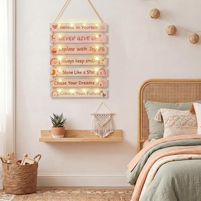 Decoración pared habitación niños luz led inspiradora