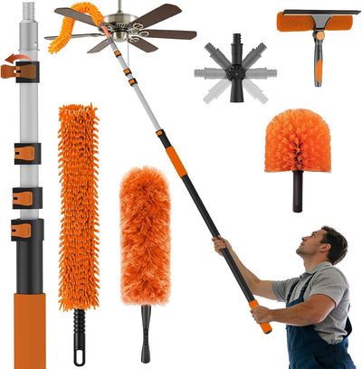 Kit plumero techo alto poste ajustable 5-20ft con escobilla