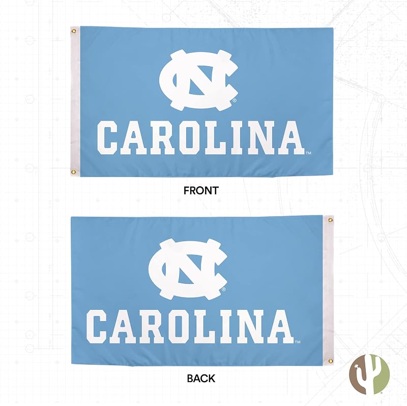 Bandera UNC Chapel Hill Tar Heels 3x5ft poliéster doble cara