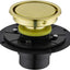 Drenaje ducha redondo 4" acero inox latón dorado