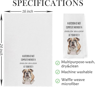Toalla cocina decorativa bulldog inglés 40x60cm
