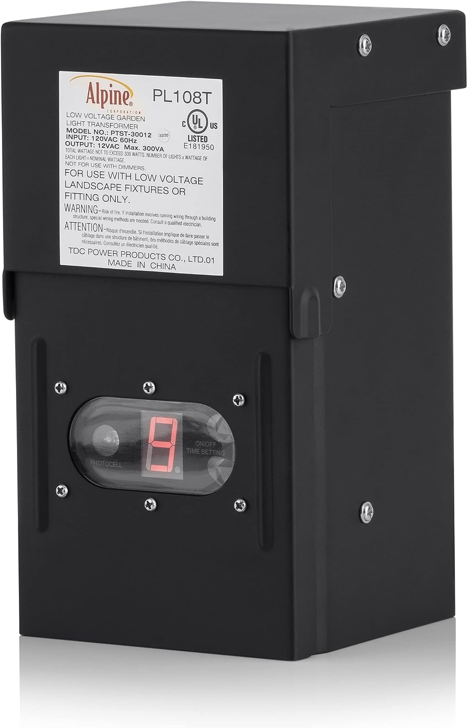 Transformador exterior 300W con fotocélula y temporizador