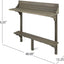 Mesa bar acacia al aire libre acabado gris