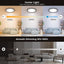 Lámpara techo LED 13pulg control remoto luz nocturna negra