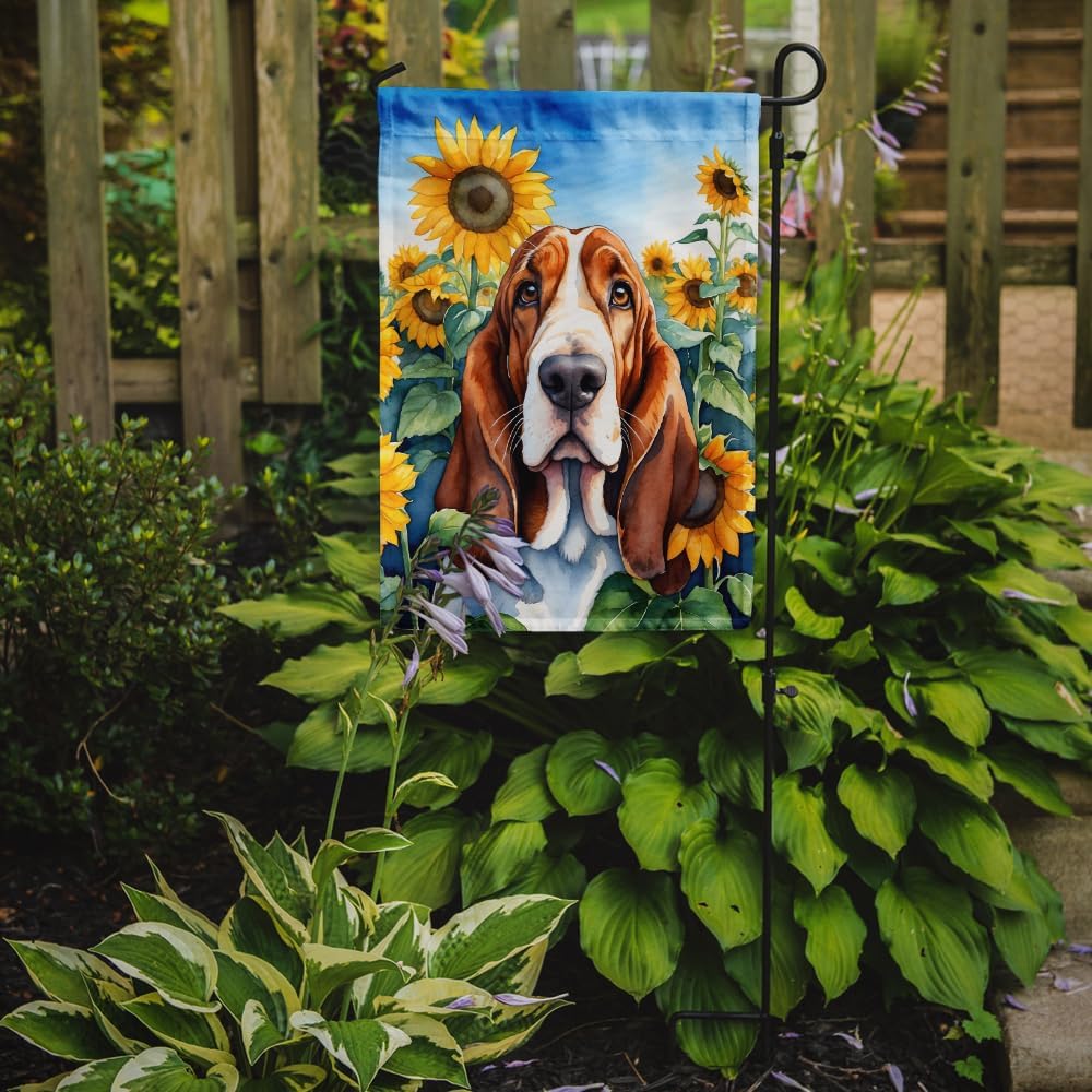 Bandera patio perro girasoles multicolor