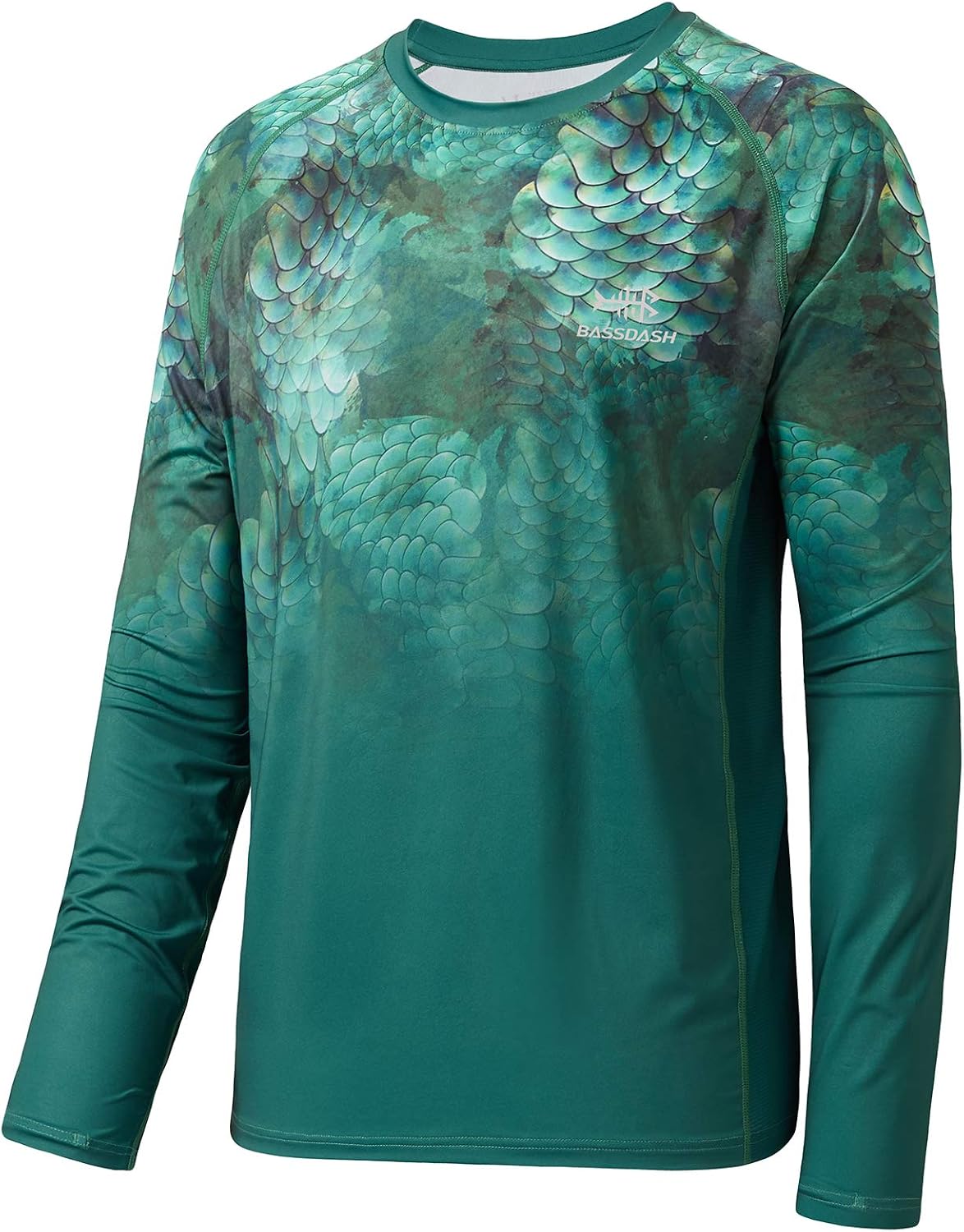 Camiseta pesca manga larga gradiente camuflaje UPF50