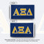 Bandera Alpha Xi Delta 3x5ft decoración hermandad griega
