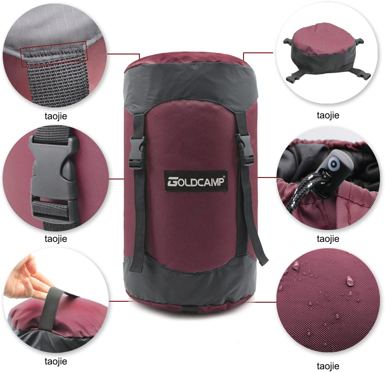 Bolsas almacenamiento camping organiz. XXL rojo
