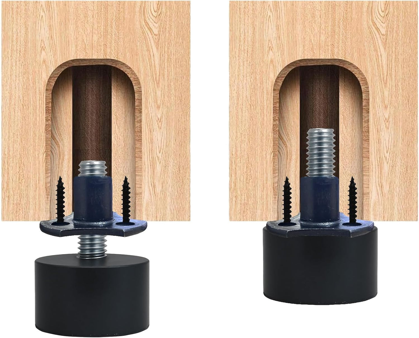 Patas ajustables goma para muebles 3/8pulg a 16ft 8pzas