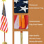 Kit mástil bandera interior madera 8ft con tapa águila