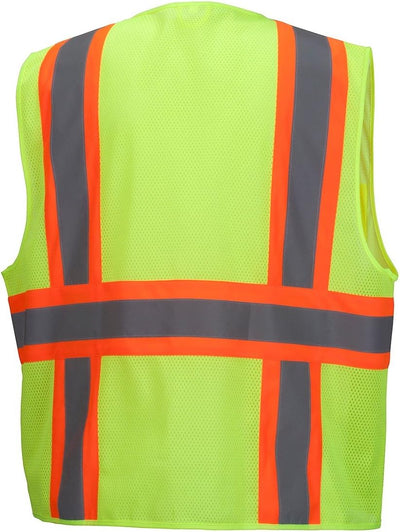 Chaleco seguridad malla visibilidad alta cinta reflectante 3XL