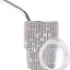 Vaso chupito brillante 3oz con pajita pedrería diamante