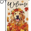 Bandera jardín doble cara perro Golden Retriever 12x18"