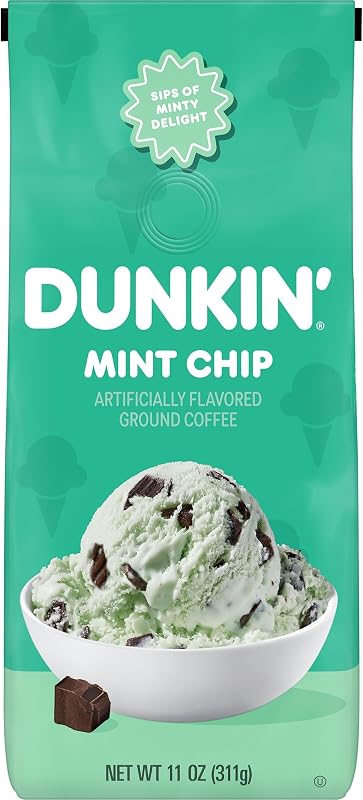 Café molido Dunkin' Mint Chip 11oz sabor artificial
