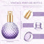 4 Botellas Vidrio Morado 3.4oz Atomizador Perfume Recargable