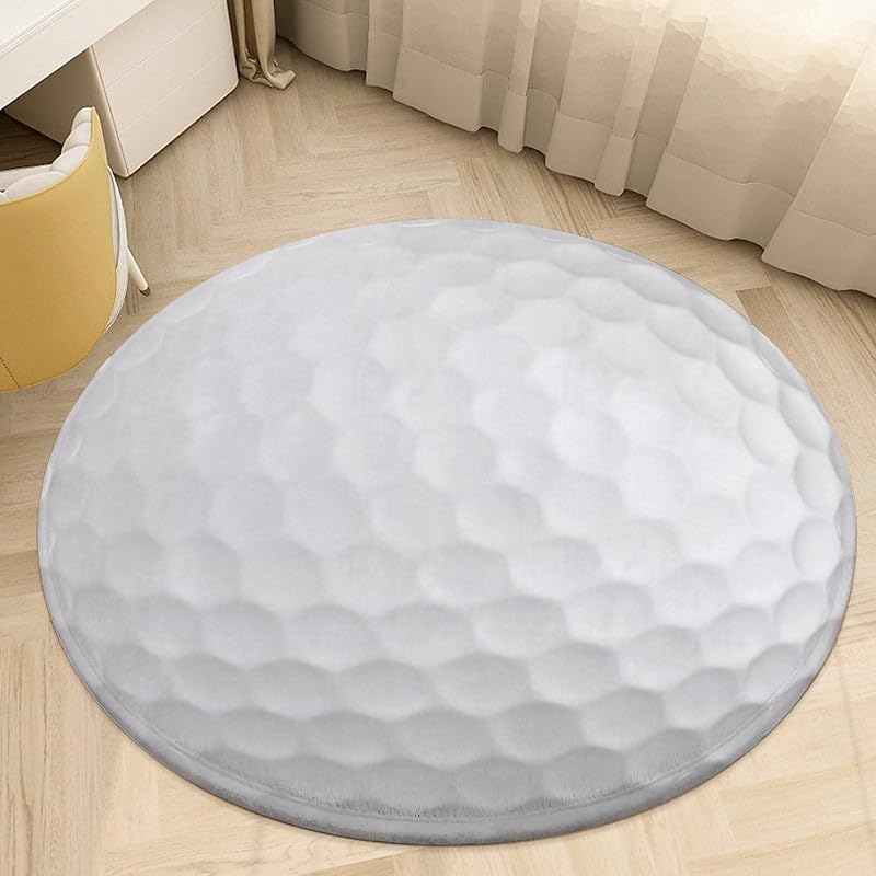 Alfombra golf decorativa 3d redonda para sala o dormitorio