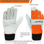 Guantes motosierra protección mano izquierda cuero