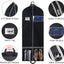 Bolsas viaje 60pulg 2 bolsillos malla tarjetero PVC negro