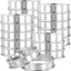 20 Anillos Plata 4pulg Acero Inox para Hornear Magdalenas