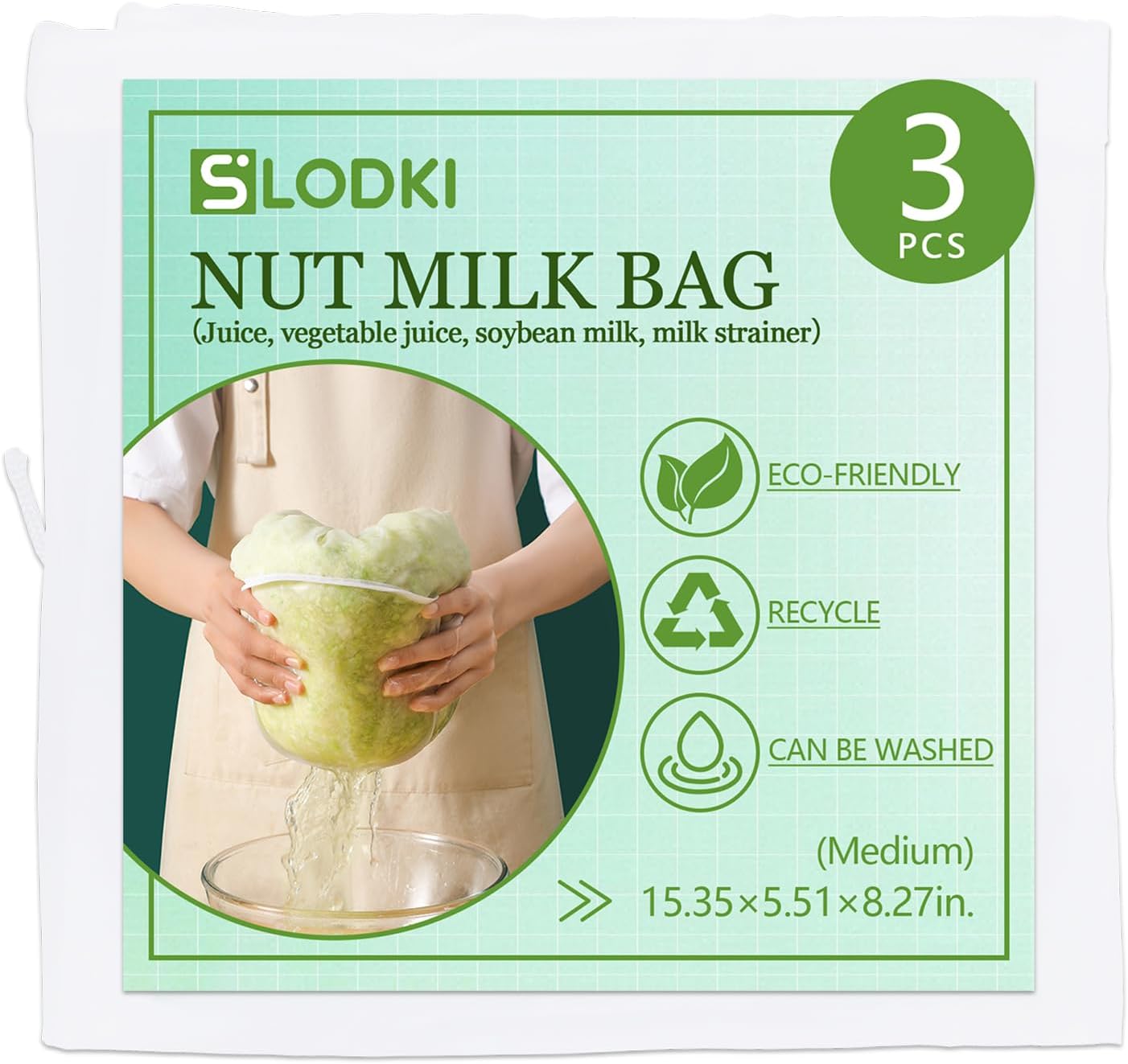 Bolsa coladora reutilizable para leche de nuez 3