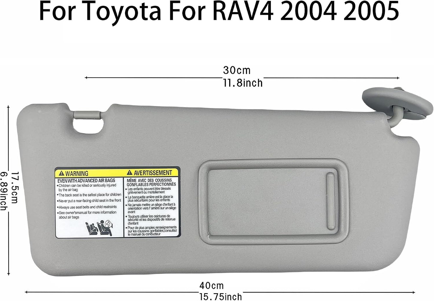 Visera solar para Toyota RAV4 04-05 conductor y pasajero
