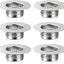 6 Pzas Filtro de ducha acero inox para bañera 1.25-1.60pulg