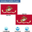 Bandera USMC resistente 2x3 doble cara poliéster ojales