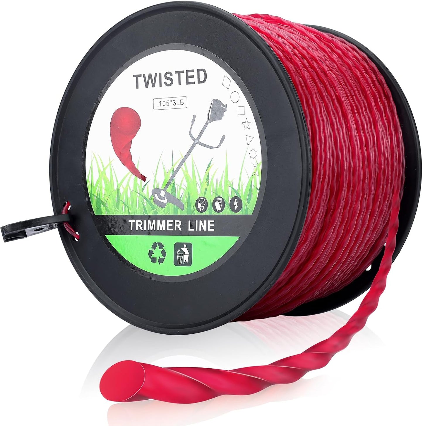 Recortadora de hilo 3lb 2.7mm 105pulg resistente carrete césped