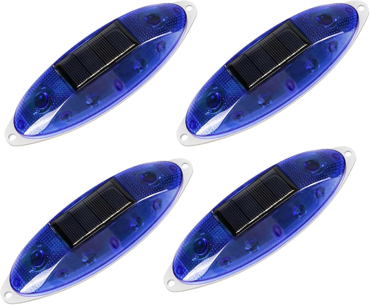 Luz estroboscópica seguridad exterior pack 4 ip54 azul