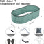 Jardinera metal galvanizado cama jardín 2pzas verde 4x2x1ft